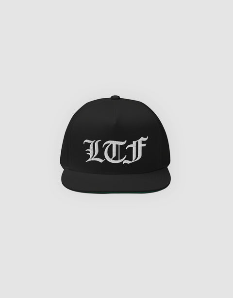Unisex LTF Logo Embroidery Snapback Black