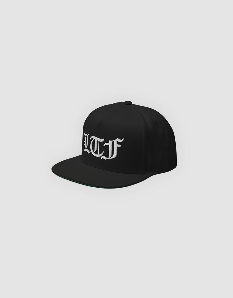 Unisex LTF Logo Embroidery Snapback Black Side