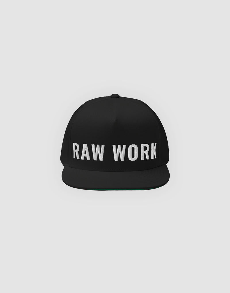 Unisex LTF Raw Work Logo Embroidery Snapback Black