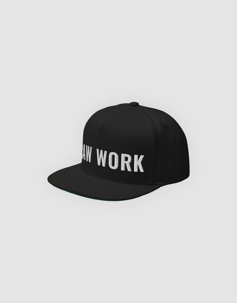 Unisex LTF Raw Work Logo Embroidery Snapback Black Side
