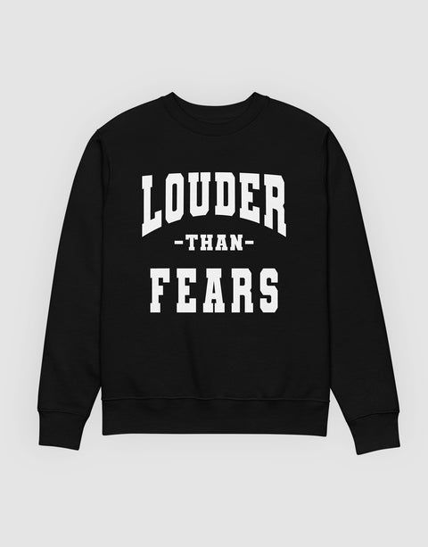 Unisex Longsleeve Louder than Fears Black - Front View