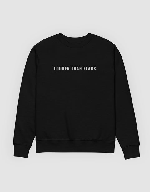 Unisex Longsleeve Louder than Fears Black - Front View