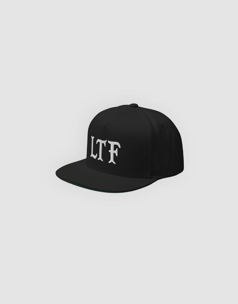 Unisex Louder than fears Logo Embroidery Snapback 2 Black Side