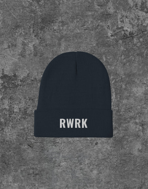Unisex RWRK Logo Embroidery Beanie Navy