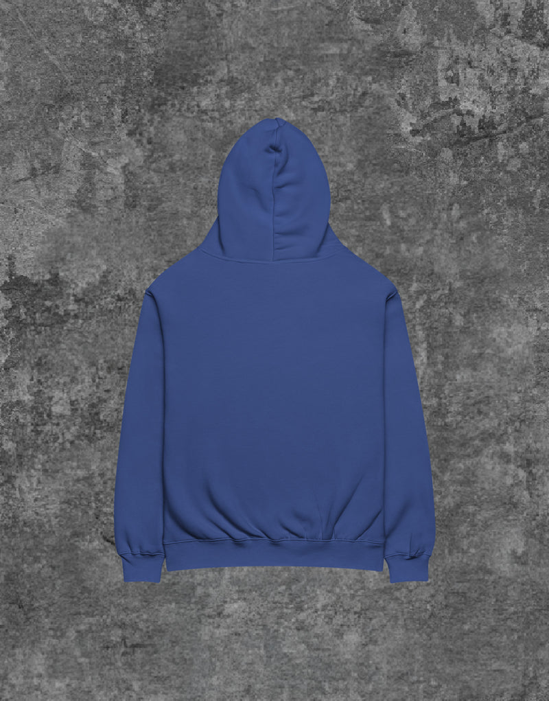 Unisex RWRK Logo Embroidery Hoodie Blue - Back View