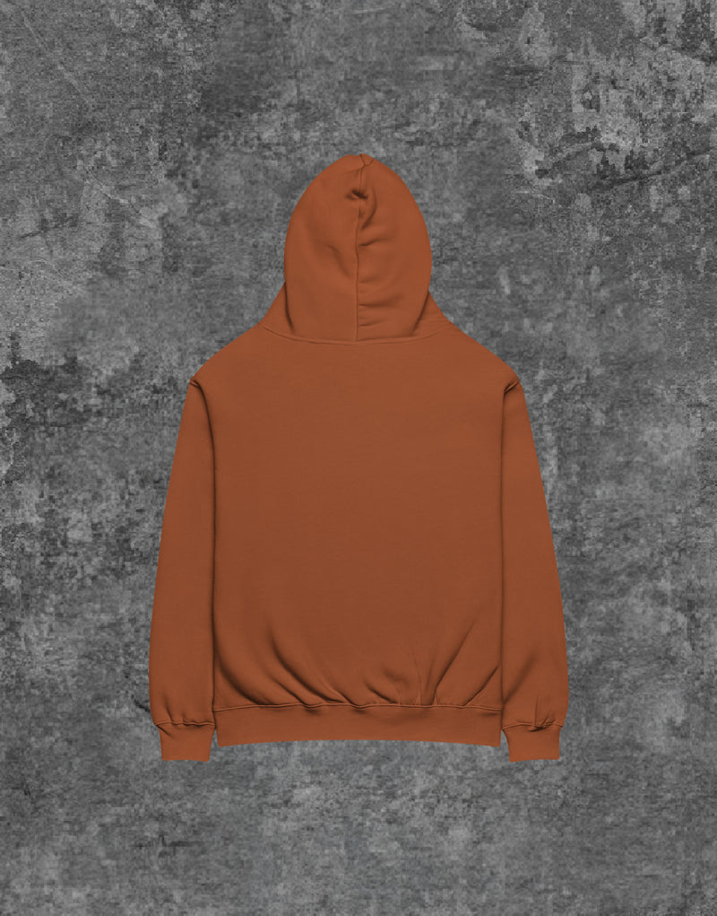 Unisex RWRK Logo Embroidery Hoodie Orange - Back View