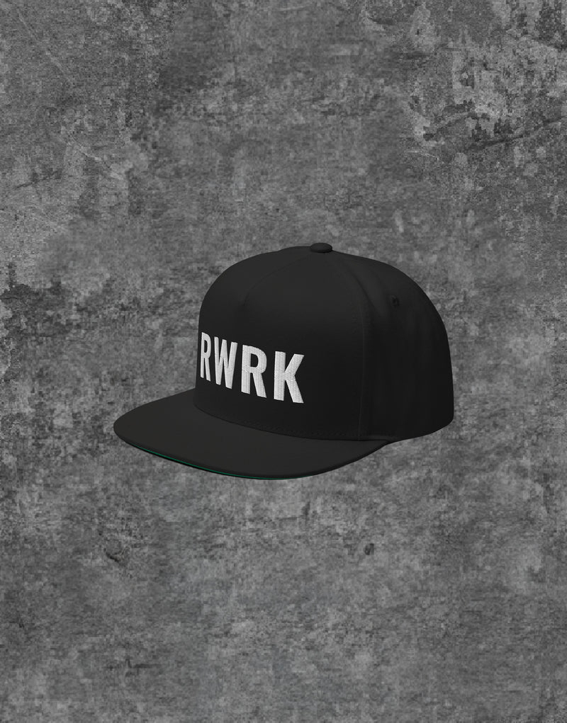 Unisex RWRK Logo Embroidery Snapback Black Side