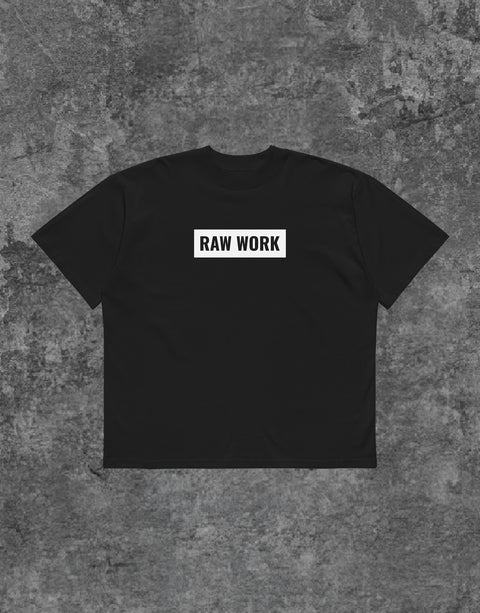 Unisex RWRK Tshirt Box 2 Black - Front View