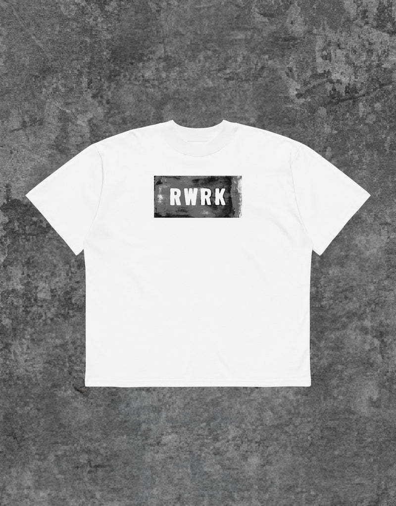 Unisex RWRK Tshirt Box 3 White - Front View