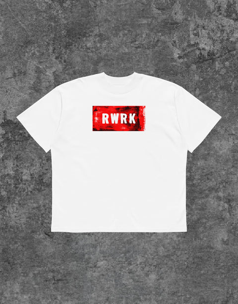 Unisex RWRK Tshirt Box 4 White - Front View