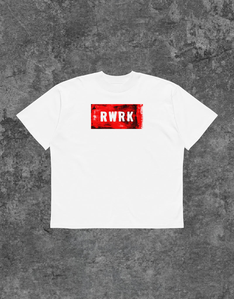 Unisex RWRK Tshirt Box 4 White - Front View
