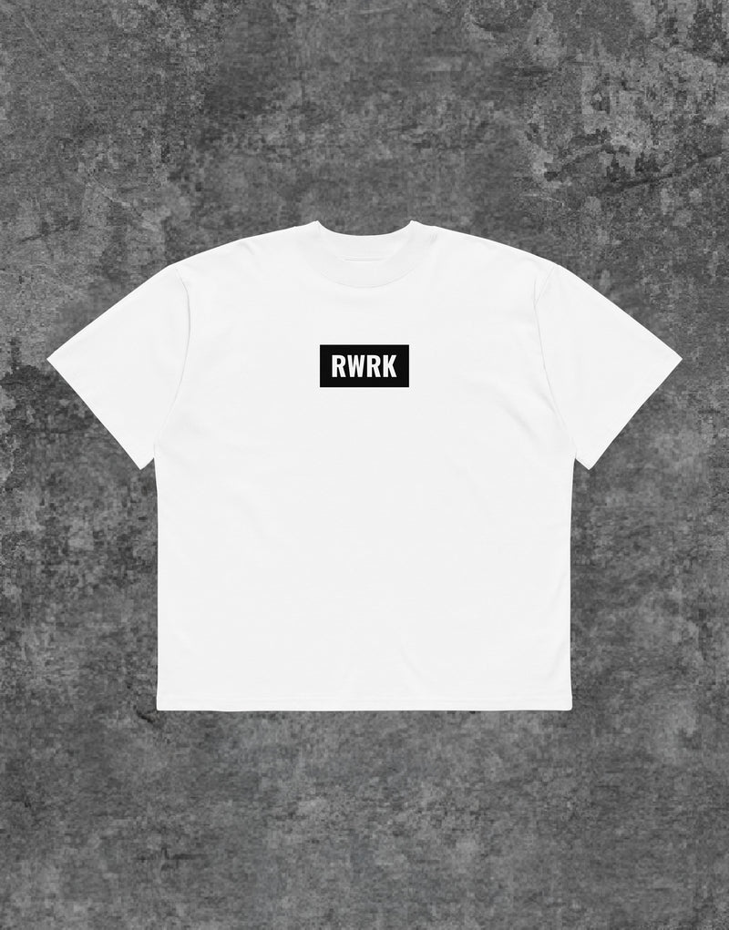Unisex RWRK Tshirt Box White - Front View