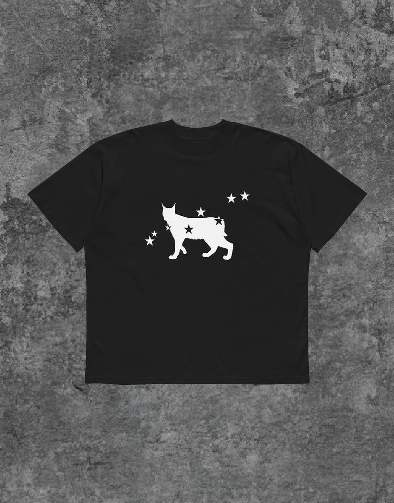 Unisex RWRK Tshirt Lynx Black - Front View