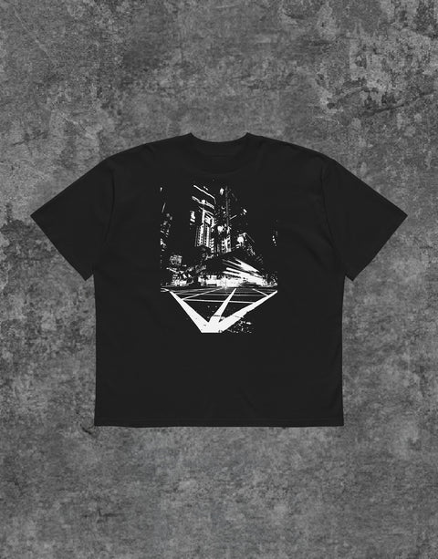 Unisex RWRK Tshirt Street Black - Front View