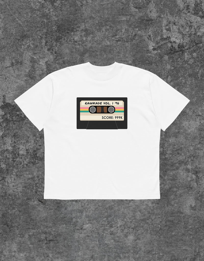 Unisex Retro Tshirt Rawkade Vol. 1 White - Front View